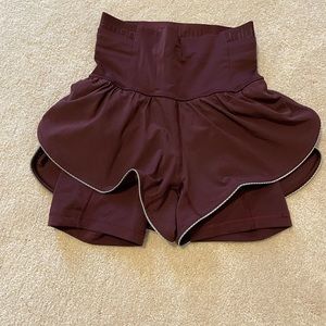 Lululemon Fast and Free 2 in 1 super high rise shorts